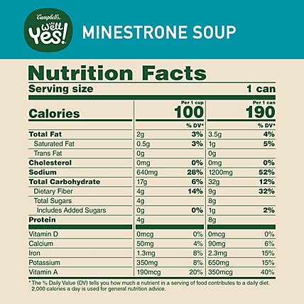 Campbells Minestrone Well Yes Soup - 16.1 OZ - Image 5