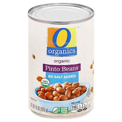 O Organics Beans Pinto No Salt Added - 15 OZ - Image 2
