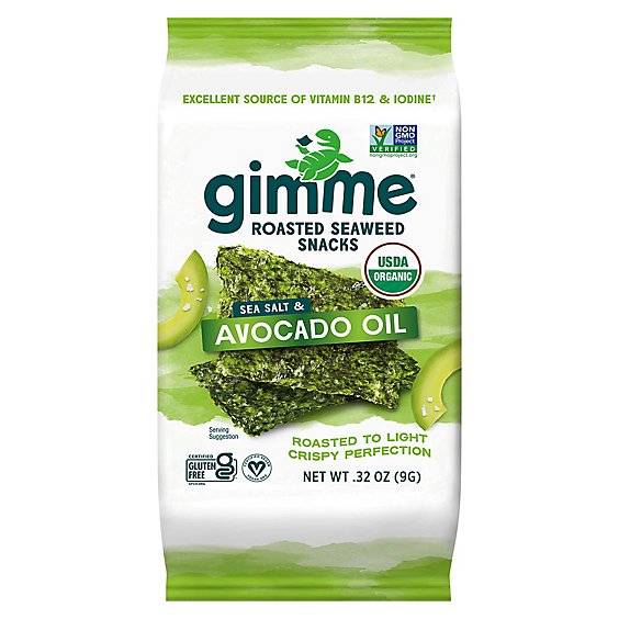 Gimme Seaweed Snack Rstd Ss & Avocado - 0.32 OZ
