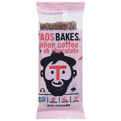 Taos Bakes Pinon Coffee Dark Choc Bar - 1.8 OZ