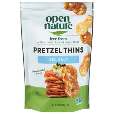 Open Nature Pretzel Thins Sea Salt - 7.2 OZ - Image 2