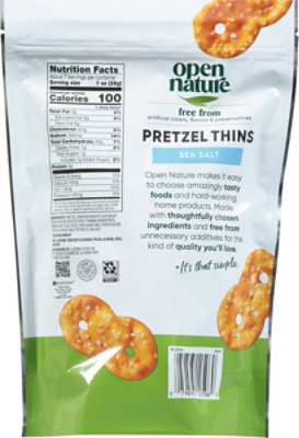 Open Nature Pretzel Thins Sea Salt - 7.2 OZ - Image 6