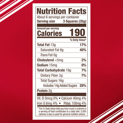 Ghirardelli Dark Chocolate Peppermint Bark Chocolate Squares - 7.7 Oz - Image 3