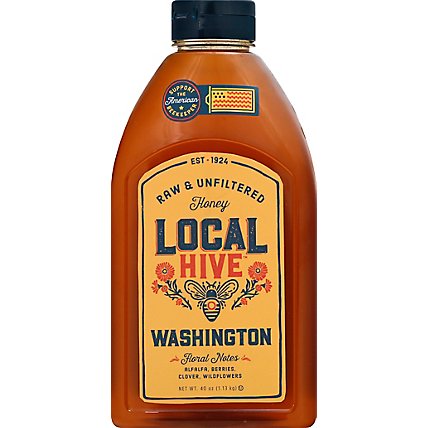Local Hive Honey Raw & Unfiltered Washington - 40 Oz - Image 2