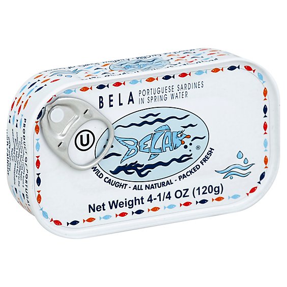 Bela Sardines In Wateres In Water - 4.25 OZ