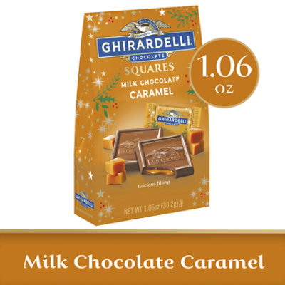 Ghirardelli Holiday Milk Chocolate Caramel Squares Bag - 1.06 Oz - Image 1