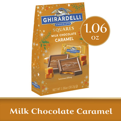 Ghirardelli Holiday Milk Chocolate Caramel Squares Bag - 1.06 Oz