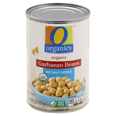 O Organics Beans Garbanzo No Salt Added - 15 OZ