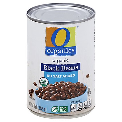 O Organics Beans Black No Salt Added - 15 OZ - Image 1