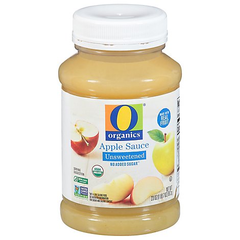 O Organics Apple Sauce Unsweetened - 23 OZ
