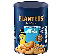 Planters Deluxe Whole Cashews Snack Nuts Can Lightly Salted - 18.25 OZ