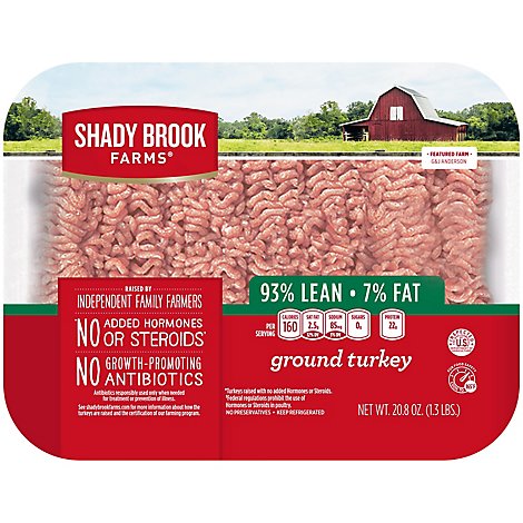 Shady Brook Farms 93% Lean / 7% Fat Ground Turkey - 1.3 Lb