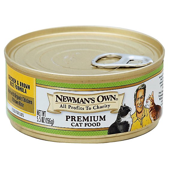 Newmans Own Can For Cats Chicken & Brown Rice - 5.5 OZ