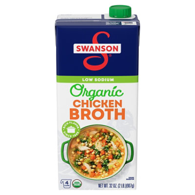 Swanson Organic 100% Natural - Low Sodium Chicken Broth - 32 Oz - Image 1