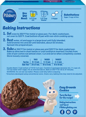 Pillsbury Dark Chocolate Brownie - 18.4 OZ - Image 6