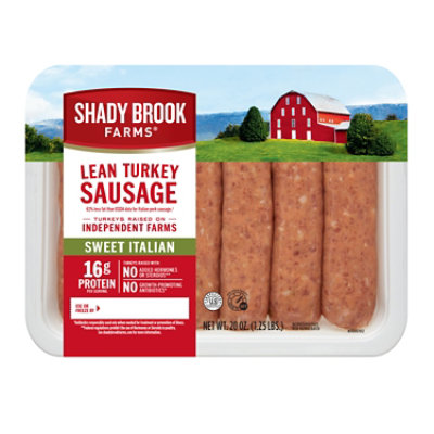 Shady Brook Farms Sweet Italian Gluten Free Turkey Sausage In Tray 6 Count - 1.25 Lbs - Image 1