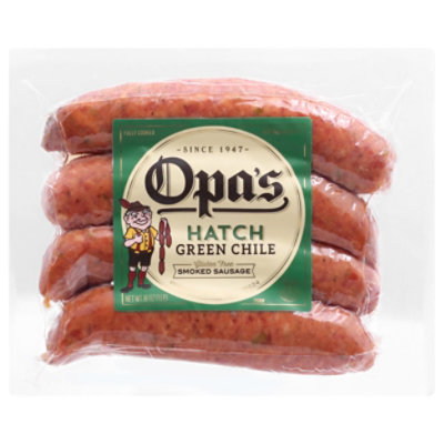 Opas Hatch Green Chile Smoked Sausage - 16 OZ - Image 3