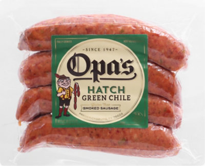 Opas Hatch Green Chile Smoked Sausage - 16 OZ - Image 2