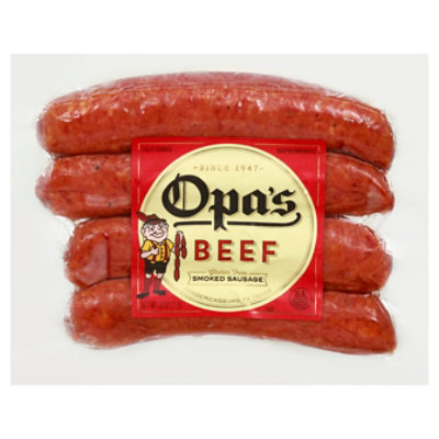 Opas Beef Smoked Sausage - 16 OZ - Image 3