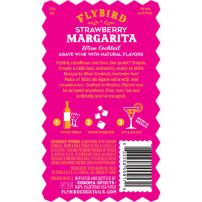 Flybird Margarita Strawberry - 750 ML - Image 2