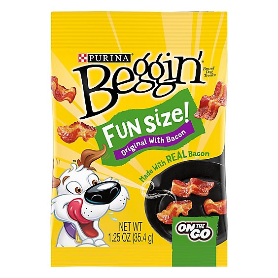 Beggin Dog Treats Bacon & Cheese Flavor Fun Size - 1.25 Oz