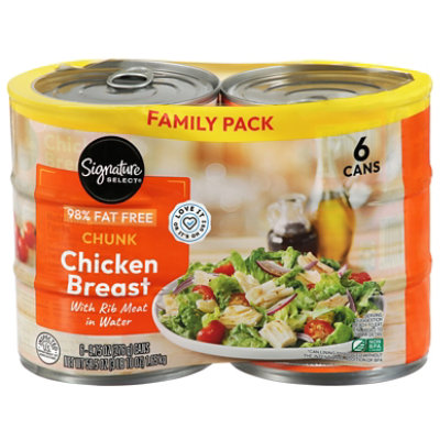 Signature SELECT Chicken Breast Chunk In Water Family Pk - 6-9.75 OZ