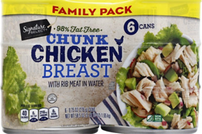 Signature SELECT Chicken Breast Chunk In Water Family Pk - 6-9.75 OZ - Image 2