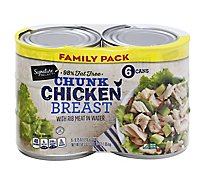 Signature Select Chicken Breast Chunk In Water Family Pk - 6-9.75 OZ