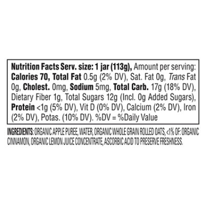 Happy Baby Organics Stage 2 Apples Oats & Cinnamon Jar - 4 Oz - Image 3