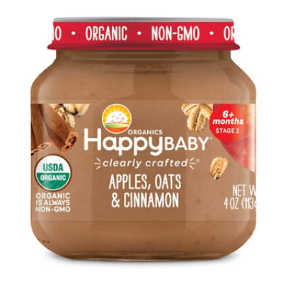 Happy Baby Clearly Crafted Apples Oats & Cinnamon - 4 OZ