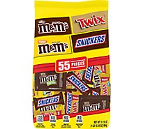 Mars M&MS Snickers & Twix Variety Pack Fun Size Chocolate Candy Bars - 31.18 Oz