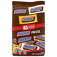 Snickers Original Peanut Butter And Almond Fun Size Chocolate Candy Bars - 45 Count - 32.68 Oz - Image 1
