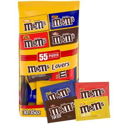 M&M'S Original Peanut Butter & Caramel Fun Size Chocolate Candy Bars Variety Pack - 55 Count - Image 1