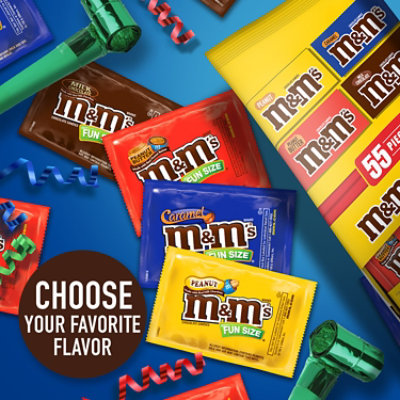 M&M'S Original Peanut Butter & Caramel Fun Size Chocolate Candy Bars Variety Pack - 55 Count - Image 5