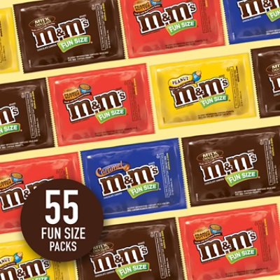 M&M'S Original Peanut Butter & Caramel Fun Size Chocolate Candy Bars Variety Pack - 55 Count - Image 3