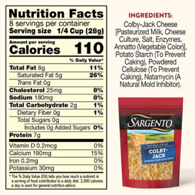 Ssargento Off The Block Fine Cut Colby-jack Natural Cheese Shreds - 8 OZ - Image 5