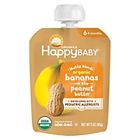 Happy Baby Organics Nutty Blends Organic Bananas With 1/2 Tsp Peanut Butter - 3 OZ - Image 1