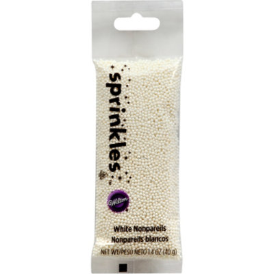 Wilton White Nonpareils Pouch - 1.4 OZ