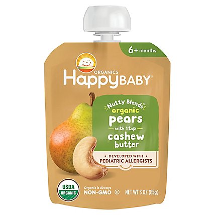 Happy Baby Organics Nutty Blends Organic Pears With 1 Tsp - 3 OZ - Image 2