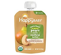 Happy Baby Organics Nutty Blends Organic Pears With 1 Tsp - 3 OZ