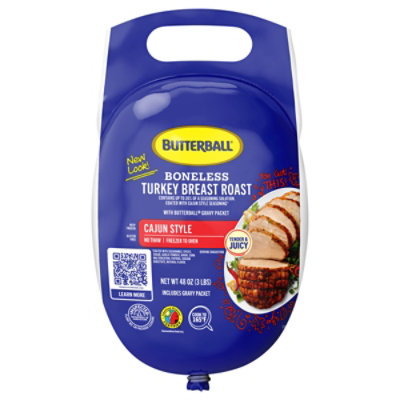 Butterball Turkey Breast Roast With Gravy Packet Boneless Cajun Style No Thaw Frozen - 3 Lb - Image 2