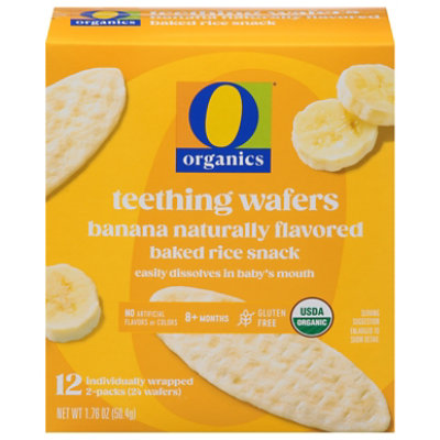 O Organics Teething Wafer Banana Rice Snack - 12-0.14OZ