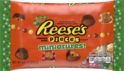 Hshy Reeses Mini Pbc W/ Pieces - 9.6 OZ