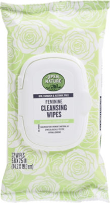 Open Nature Cleansing Wipes Feminine Cucumber - 32 CT - Image 2