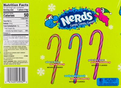 NERDS Holiday Tangy Fruit Flavored Candy Canes - 12 Count - Image 5