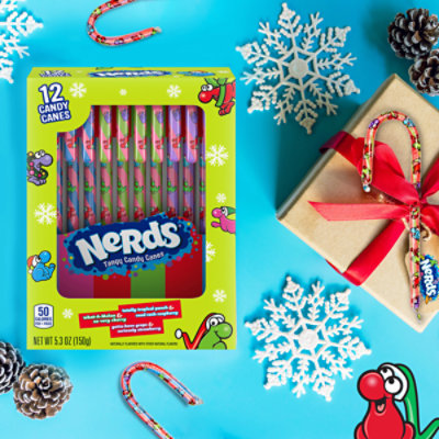 NERDS Holiday Tangy Fruit Flavored Candy Canes - 12 Count - Image 3