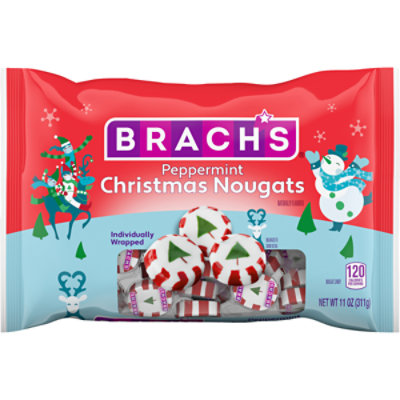 Brach's Peppermint Christmas Nougats Individually Wrapped Candy - 11 Oz