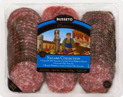 Busseto Sliced Peppered Salami Herb Salami Variety Pack - 12 OZ - Image 2