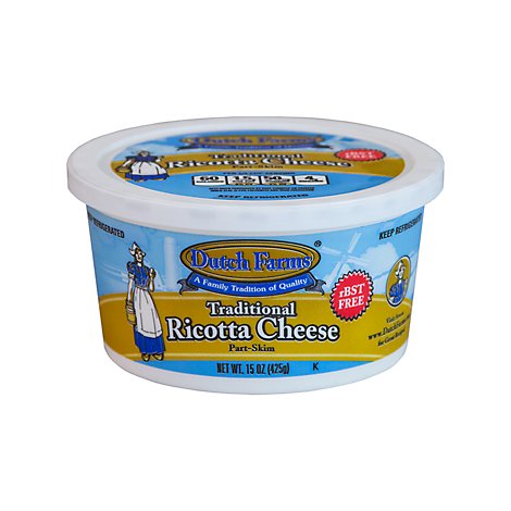 Dutch Farms Ricotta Cheese Traditional - 15 Oz