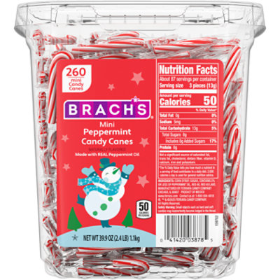 Brachs Bobs Mini Canes Tub - 39.9 OZ